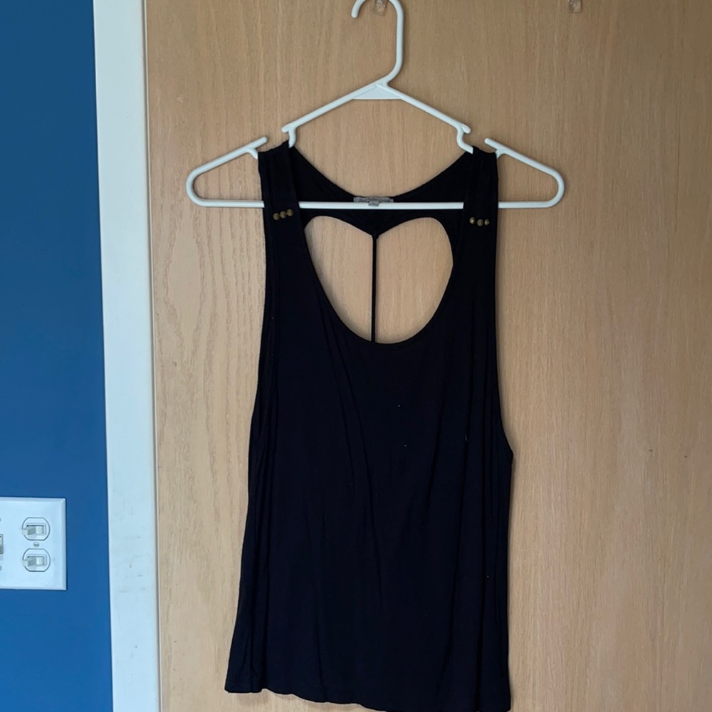 Black heart cut out top
